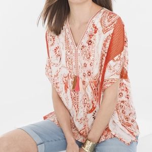 Chico's Poncho Top w/Lace